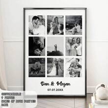 1pc Personalized Photo Collage Prints, Personalized Photo Gifts, Wedding Keepsakes, Custom Prints, Photography Gifts, Canvas Print Gifts (Frames Optional) Birthday Graduation,Home Harmony - Multicolor - View 2