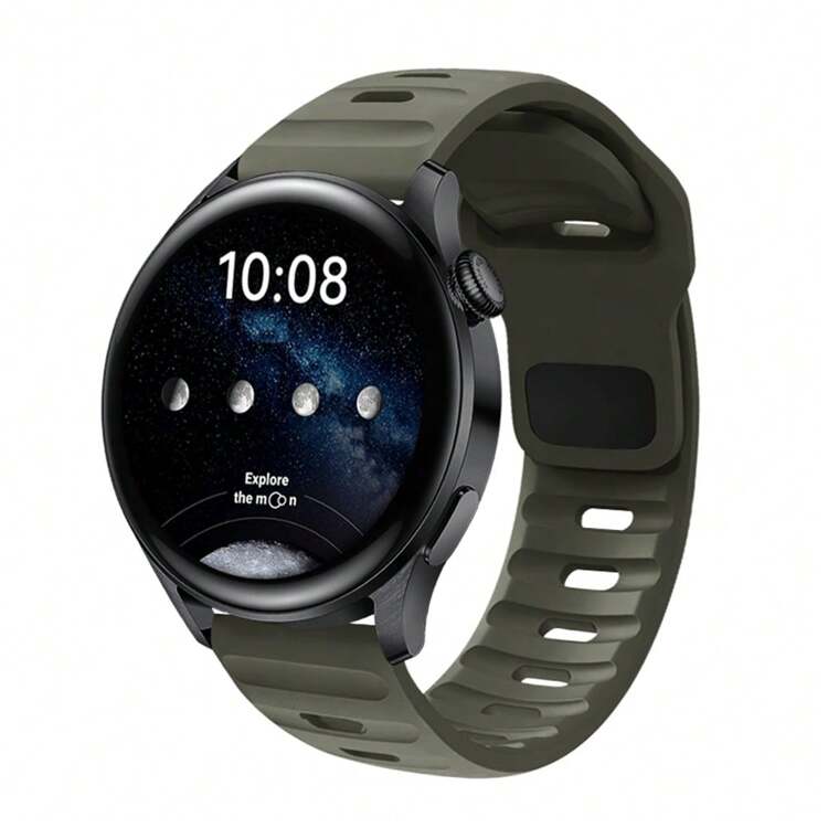 Curea din silicon de 20 mm și 22 mm compatibilă cu Watch GT5, GT 5 Pro, 46 mm, compatibilă cu GT 4 3 2, GT4 GT3 Pro, brățară inteligentă de 46 mm - 22 mm - Vizualizare 10