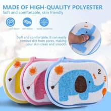 3 stuks/6 stuks extra zachte exfoliërende badsponzen, herbruikbare body scrubbers voor een spa-achtige douche-ervaring