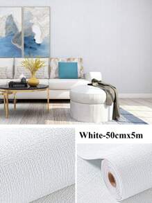 Papel de parede de linho autoadesivo 3D, adesivos de parede contínuos à prova d'água para sala de estar, quarto, armário de cozinha, adesivo de parede à prova d'água 50cmx5m