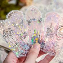 10Pcs/Set Streamer Dream Pvc Bookmarks Fantastic Unique Student Reading Bookmarks Fine Reading Page Holder Cute Reading Gift Suitable For Marking Pages,School Supplies,Back To School