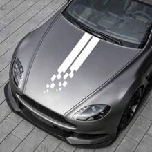 Universelle Motorhaube Aufkleber Auto Rennsport Styling DIY Beschriftung Motorhauben Vinyl Folie Aufkleber Tuning Zubehör passend für Autos, SUVs, Pickup Trucks