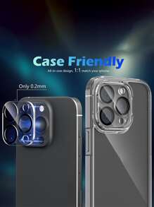 3pcs Camera Lens Protective Film For 16 15 14 13 12 11 Pro Max 12mini 13mini 9H Tempered Glass Scratch Camera Lens Resistant High-Definition Transparent