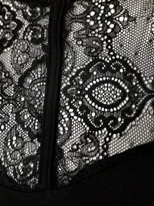 ChicMe 蕾丝边透明无袖背心，高领修身性感可爱女式基本款背心