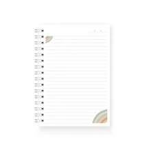 A5 Notebook 100 Sheets Lined Sketchbook Drawing School Hardcover Notebooks - Rainbow - View 2