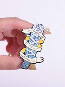 1pc Creative Cartoon Abstract Seaweed Style Badge, Cute & Quirky Fashion Accessory - Multicolor - View 3