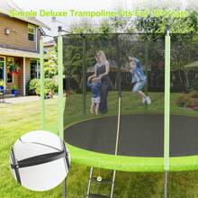 Rampoline, 10FT 12FT 14FT 16FT Trampolines For Kids & Adults, Trampoline With Enclosure, Ladder, Recreational Trampolines For Outdoor Jump, ASTM Approved