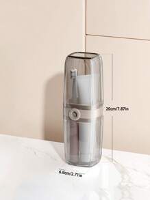 3M 1 Set Portable Travel Soap Dish And Toothbrush Holder - Plastic, Oval Shape, Essential For Camping, Gym, Bathroom Accessories