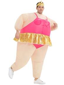 成人芭蕾舞充气服装套装，适合普珥节、圣诞节角色扮演派对、晚礼服，男女皆宜，趣味十足。 - 玫紅 - 查看 8