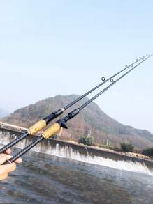 SOUGAYILANG Canna da pesca a 2 sezioni da 1,8m, adatta per principianti: il compagno portatile ideale per i pescatori in movimento, canna da pesca in fibra di carbonio per acqua dolce e salata