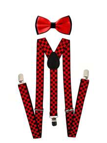 1 set Conjunto de tirantes con lazo a modo de clip en forma de Y ajustable, tirantes para los hombros para Halloween, fiesta de disfraces, banquetes, adecuado para adolescentes, uso casual de verano, al aire libre, atlético, de viaje, regalos de graduación o cumpleaños, accesorios de vestir diarios