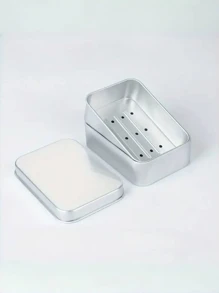 1 件长方形铝制皂盒，3 层排水，浴室皂架，洗面皂盒，适用于家庭和厨房使用，家居浴室装饰秋季装饰，返校季