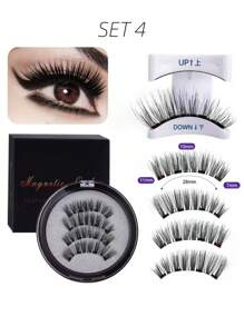 磁性睫毛自然外观，量子磁性睫毛采用磁铁和无胶设计，自然持久，易于佩戴，盒装条状睫毛，睫毛，睫毛，假睫毛 - 眼尾拉長款 - 查看 16