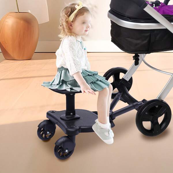 Pedal de asistencia para carrito de 3 a 7 años - Longitud 54-58,5 cm Negro