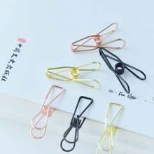 10 piezas de pinzas triples de metal de colores para sujetar/almacenar libros, hechas de acero inoxidable de alta calidad, con baño electrolítico para garantizar la durabilidad, útiles escolares