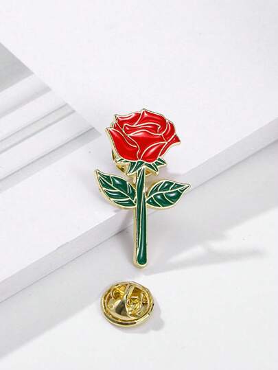 1 pieza Broche de flor de rosa de aleación encantador, pin decorativo de moda y único para ropa/bolso/sombrero, regalo ideal para amigos, adecuado para uso diario en ropa, bolso, mochila escolar KPOP, suministros de maestro, accesorios de oficina, camisas, chaquetas, joyería, accesorios de otoño-invierno, adecuado para adolescentes, jóvenes, hombres, casual, al aire libre, atlético, regalos de graduación, cumpleaños, ropa diaria, regalos divertidos para maestros