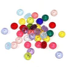 12mm 20/50/100pcs Pack Mix Colorful Color Stock Resin Flat Rhinestone Spacer Rondelles Beads For Beadable Pen Keychain Fashion Chunky Necklace Bracelet DIY Jewelry Making