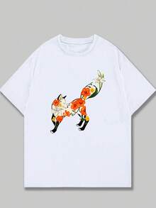 Camiseta Arte Desenho Flor Algodao Blusa Premium Respiravel Confort Verao Unissex Masculina - Creme - Visão 1