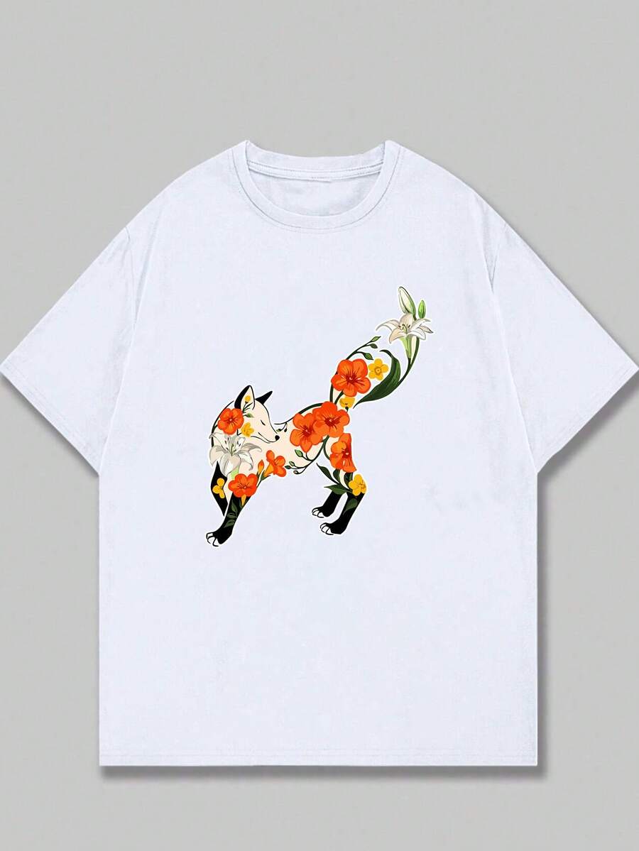 Camiseta Arte Desenho Flor Algodao Blusa Premium Respiravel Confort Verao Unissex Masculina - Creme - Visão 1