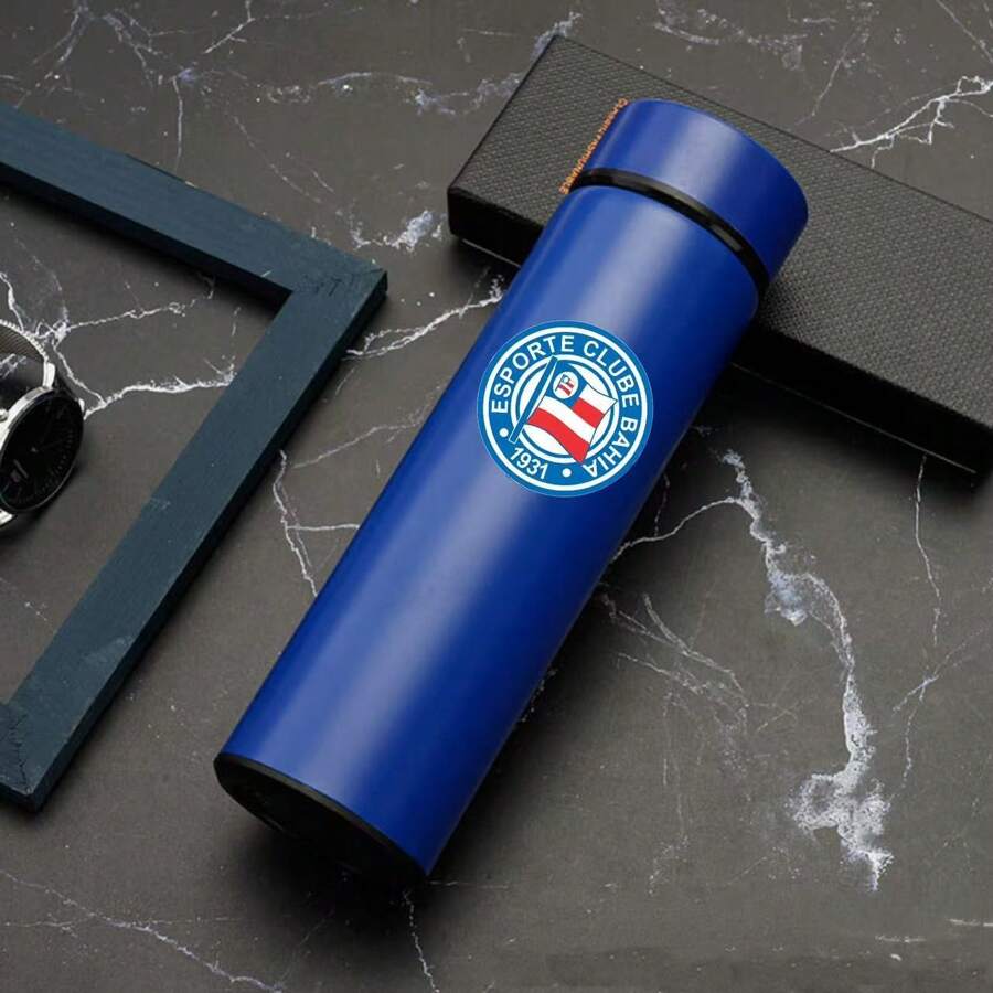 Personalized Football Team Bottle With Led Digital Temperature Meter 500ml - Bahia Azul - 查看 1