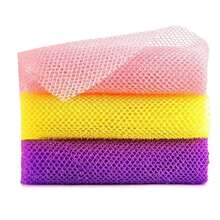 1 pieza/3 piezas/5 piezas Esponja de baño de red africana exfoliante, toalla de baño de nailon para alisar y frotar la piel diariamente