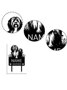 HELLOYOUNG 1PC Custom Havanese Metalen Memorial Garden Stake Gepersonaliseerde Huisdier Graf Marker Naambord Herinneringsstaak Decor Hond Verlies