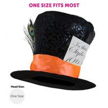 Adult  Costume – Men's Wonderland Tea Party Outfit For Halloween & Cosplay - Black/Orange - View 6