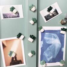 1pc 5pcs8pcs New Creative Plant Potted Cute Resin Succulent Cactus Pushpin/Fridge Magnet Photo Wall Office DIY Potted Pushpin Wall Nail Thumbtack Thumbtack Pushpin Wall Nail Decorative Photo Magnet Refrigerator Magnet Office Whiteboard Accessories Magnet Locker Magnet Photo Frame Style And Color Random Gifts Birthday Graduation
