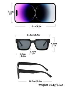 6pcs Unisex Combination Pack, 4pcs, 3pcs Set, 1pc Round Frame, 1pc Square Frame, 1pc Oversized Square Frame, Y2K Square Casual Retro Beach Fashion Sunglasses, Suitable For Daily Wear, All Seasons