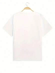 Plus Size Cartoon Character Casual Digital Print Women T-Shirts