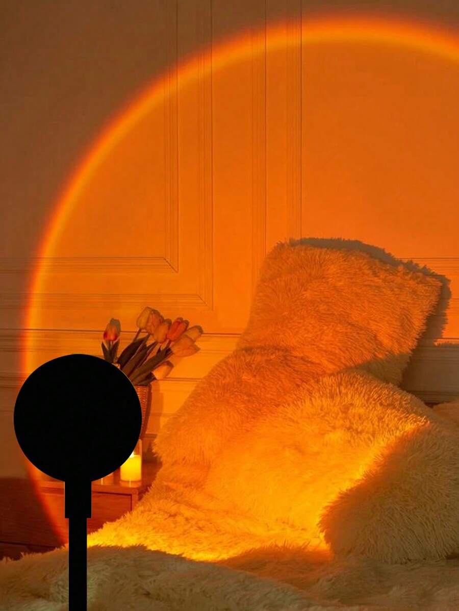 Sunset Projection Lamp - USB Powered Color Changing LED Sunset Night Light, 7 Color Breathing Modes, 360° Rainbow Ambiance Lighting, Suitable For Bedroom, Home Decor, Christmas, Party, Relaxation And Meditation