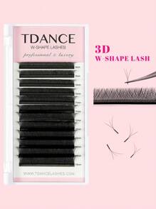 TDANCE TDANCE 1box 12Rows 3D 4D 5D W Shape Eyelash Extension Premade W Lashes 3D Clover False Eyelashes Fans Flower Blooming Individual Lash Extension 0.07 C 8-15mm Lash Clusters, Eyelash Clusters, Individual Eyelashes, Lashes, Fake Lashes