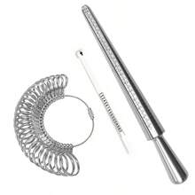 Ring Size Measurement Tool Kit - Includes Finger Sizer, Ring Sizer, Mandrel Gauge, Ring Sizing Tape And Ring Diameter Gauge - Multicolor - View 2