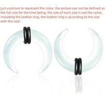 1 pieza/2 piezas Kits de estiramiento de vidrio acogedor 14G-2G Pinzas taper con anillos en O Retenedores de septo de búfalo Perforación corporal hipoalergénica