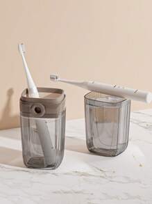 3M 1 Set Portable Travel Soap Dish And Toothbrush Holder - Plastic, Oval Shape, Essential For Camping, Gym, Bathroom Accessories