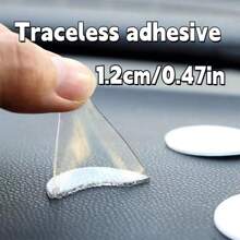 20/60/100pcs 1.2cm/0.47in High Viscosity Seamless Transparent Circular Double-Sided Tape, Cutting Acrylic Double-Sided Tape, Backing Tape, Suitable For Car Interior Pasting, Wedding Celebrations