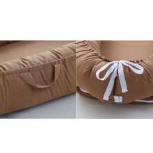 1 pieza Nido portátil para bebé de unicolor, diseño biológico con cremallera, desmontable, adecuado para bebés de 0 a 1 año - Multicolor - Ver 8