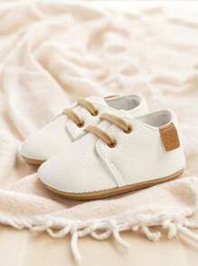 婴儿鞋 男童女童 婴儿运动鞋 防滑橡胶底 幼儿婴儿床 学步鞋 - 白色 - 查看 11