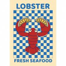 1pc Colorful Sardine Lobsters Crabs Fish Marine Animals Canvas Paintings Kitchen Living Room Home Decoration No Frame