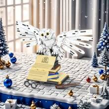 2000 stuks Magic Owl bouwstenenset - Premium filmthema, witte en zwarte ABS-stenen, geweldig als decoratief display en verzamelmodel, cadeau