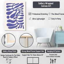 1pc Framed Canvas Poster Abstract Wall Art Canvas Paintings Ideal Gift For Bedroom Living Room Corridor Wall Art Wall Decor Room Decoration - 黑色 - 查看 1