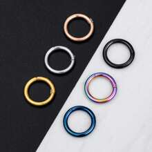 2PCS 18G-16G Aço Inoxidável Anel Clicker Sem Costura Lábio Nariz Daith Cartilagem Helix Tragus Anel de Arco
