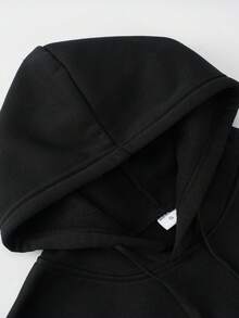 Women's Casual Minimalism "Saint Of God" Letter Print Loose Fit Pullover Hoodie Sweatshirt, Autumn And Winter Long Sleeve Top, As A Gift