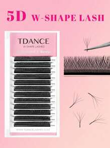 TDANCE TDANCE 1box 12Rows 3D 4D 5D W Shape Eyelash Extension Premade W Lashes 3D Clover False Eyelashes Fans Flower Blooming Individual Lash Extension 0.07 C 8-15mm Lash Clusters, Eyelash Clusters, Individual Eyelashes, Lashes, Fake Lashes