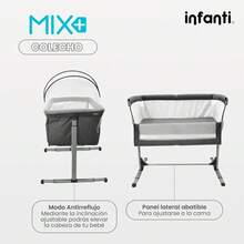 Infanti- Colecho para Bebe Mix- Corral para Bebe - Cuna para Bebe- Cunas Cosas para Bebes Bebes Recien Nacidos- Ideal para Bebés con Reflujo - Incluye Mosquitero y Bolsa de Juguetes para Bebe - 1 - Ver 5