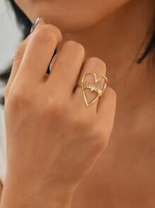 1Pc Anel de nome em forma de coração personalizado, anel de nome personalizado, anel de coração, acessórios de moda para noivado e casamento, presentes de dia dos namorados