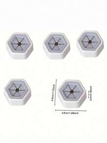 5pcs Hexagon Towel Hooks, Creative Face Towel Storage Clips, No-Drill Dishcloth Holder, Multi-Functional Home & Kitchen Accessories, Practical Hanging Hooks - Multicolor - View 8