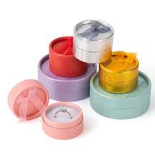 30pcs 55*55*36mm Round Multi-Color Fashion Jewelry Ring Box, Suitable For Christmas, Birthdays, Anniversaries, Valentine's Day, And Other Festivals