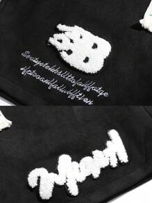 Męskie letnie, popularne, szorty z nadrukiem, uniwersalne, haftowane, codzienne, treningowe, emo, styl lat 2000., jesień/zima