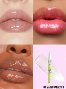 NYX Fat Oil Slick Click，主要特点，提供全天舒适，保湿，保护双唇，鳄梨油，覆盆子籽油，云莓油，轻盈，可叠加，着色，易于涂抹，高光泽，持久保湿，改善干燥，修复唇纹，增强唇部弹性，唇部护理，追求光泽效果的人，日常化妆用户，日常使用，化妆底霜，户外活动，特殊场合 - 01 Main Character - 查看 2